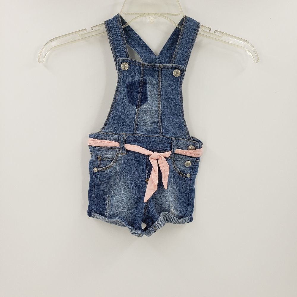 🩵7 FOR ALL MANKIND baby 12M denim jumper shorts